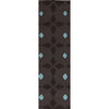 Dark Brown, Sky Blue / 2' x 3'
