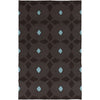 Dark Brown, Sky Blue / 2' x 3'