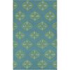 Teal, Green, Ice Blue / 2' x 3'