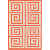 Orange, Light Beige / 2' x 3'