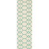 Beige, Teal / 2'6" x 8'