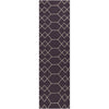 Plum, Ivory / 2'6" x 8'