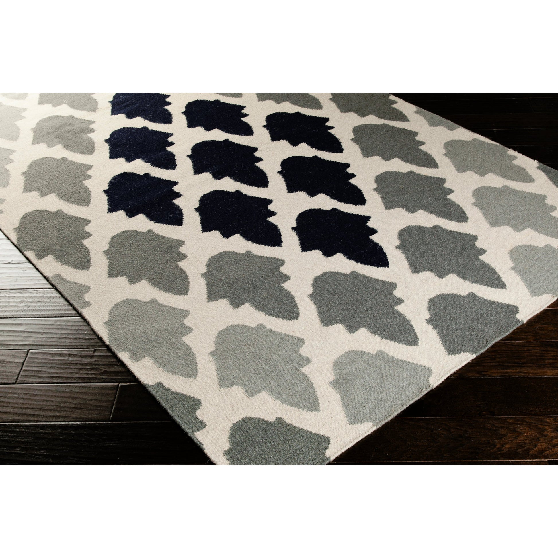 Frontier FT-461 Rug by Surya in light gray, charcoal, gray, ink blue. Made from 100% wool in a unique style.