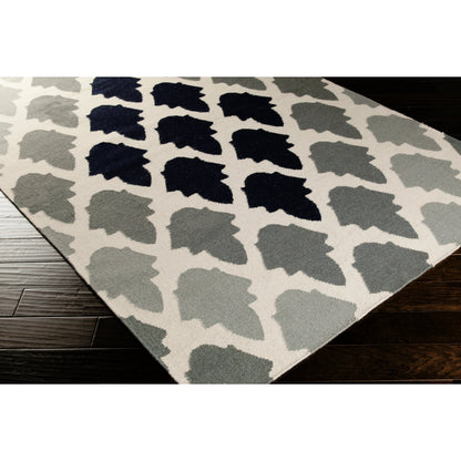 Frontier FT-461 Rug by Surya in light gray, charcoal, gray, ink blue. Made from 100% wool in a unique style.