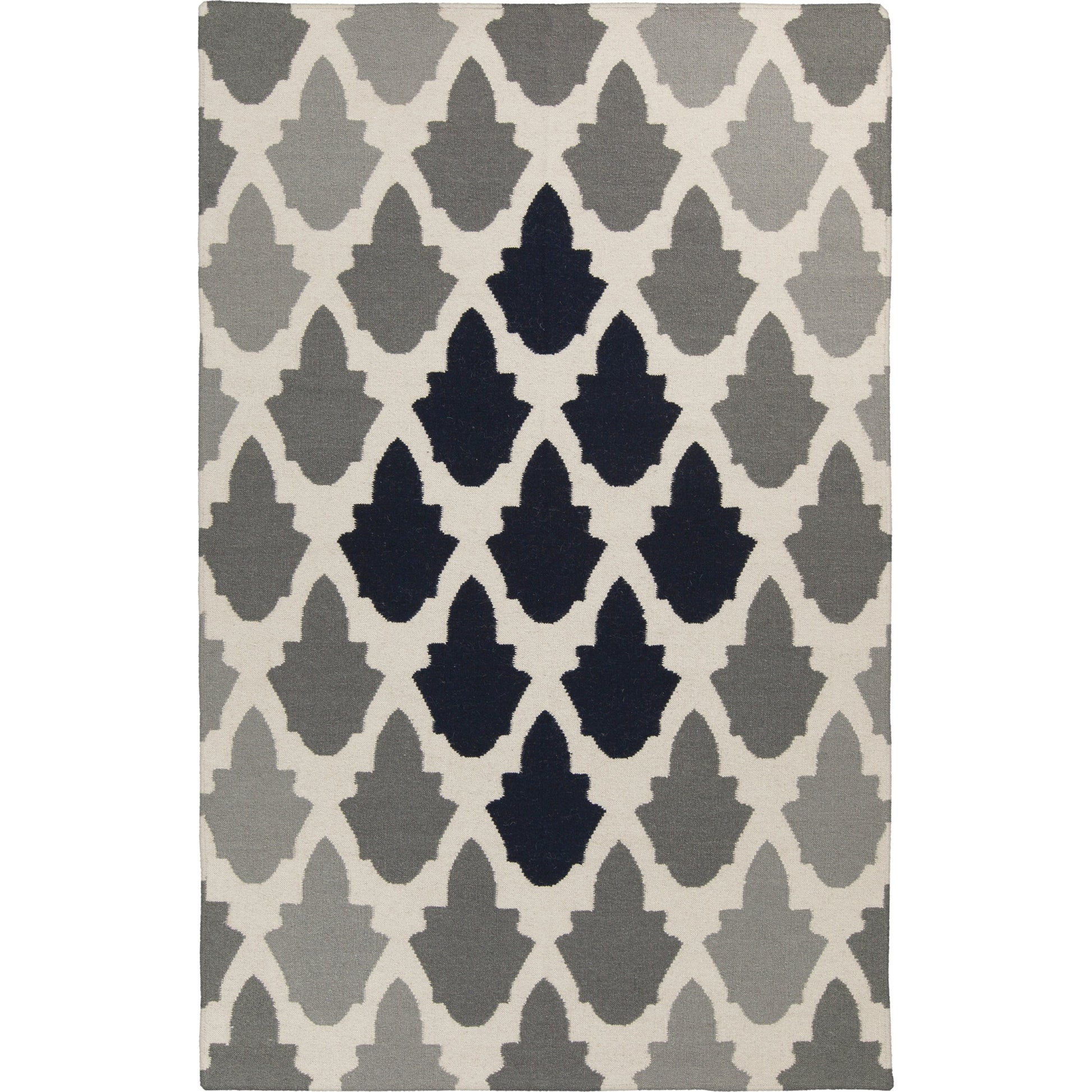 Frontier FT-461 Rug by Surya in light gray, charcoal, gray, ink blue. Made from 100% wool in a unique style.