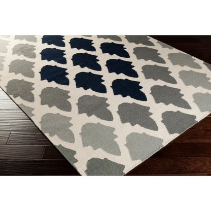 Frontier FT-461 Rug by Surya in light gray, charcoal, gray, ink blue. Made from 100% wool in a unique style.