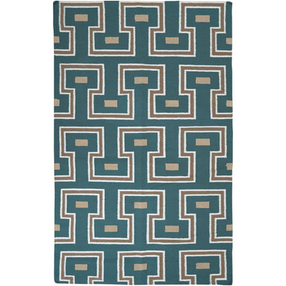 Frontier Rug - 786 by Surya in cream, tan, teal. Made from 100% wool in a unique style.