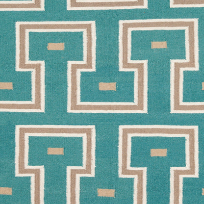 Frontier Rug - 786 by Surya in cream, tan, teal. Made from 100% wool in a unique style.