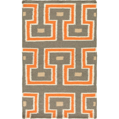 Frontier Rug - 786 by Surya in cream, tan, teal. Made from 100% wool in a unique style.
