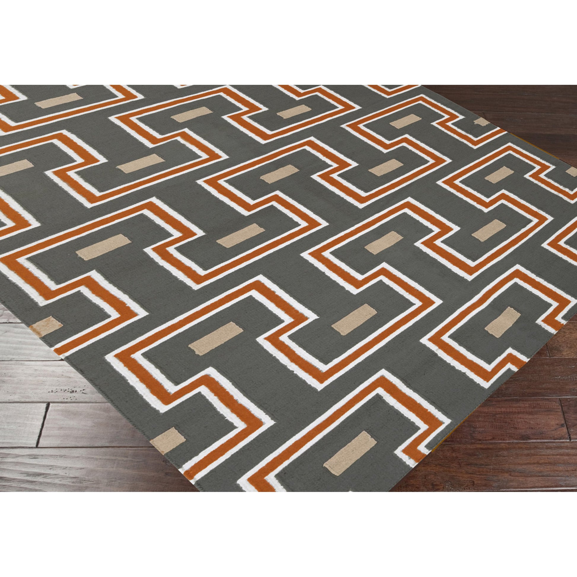 Frontier Rug - 786 by Surya in cream, tan, teal. Made from 100% wool in a unique style.