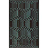 Dark Brown, Seafoam / 2' x 3'