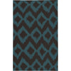 Black, Teal / 2' x 3'