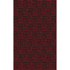 Dark Brown, Red / 2' x 3'