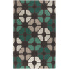 Medium Gray, Ivory, Sage, Emerald, Charcoal / 8' x 11'