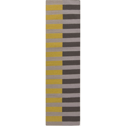 Frontier FT-563 Rug by Surya in medium gray, light gray, mustard, gray. Made from 100% wool in a unique style.