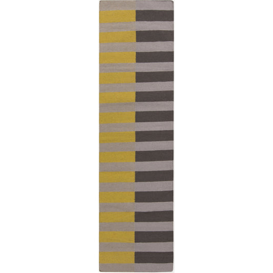 Frontier Rug - 1058 by Surya in medium gray, light gray, mustard, gray. Made from 100% wool in a unique style.