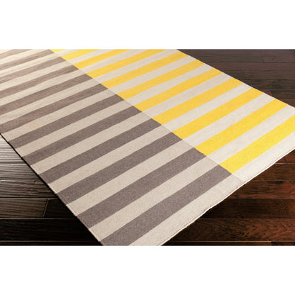 Frontier FT-563 Rug by Surya in medium gray, light gray, mustard, gray. Made from 100% wool in a unique style.