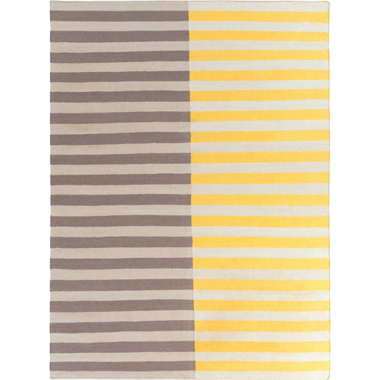 Frontier Rug - 1058 by Surya in medium gray, light gray, mustard, gray. Made from 100% wool in a unique style.