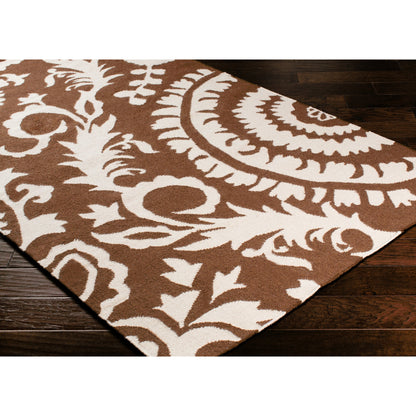 Frontier Rug - 13420 by Surya in brown, white. Made from face: 100% wool in a unique style.