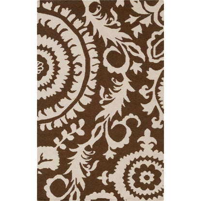 Frontier Rug - 13420 by Surya in brown, white. Made from face: 100% wool in a unique style.