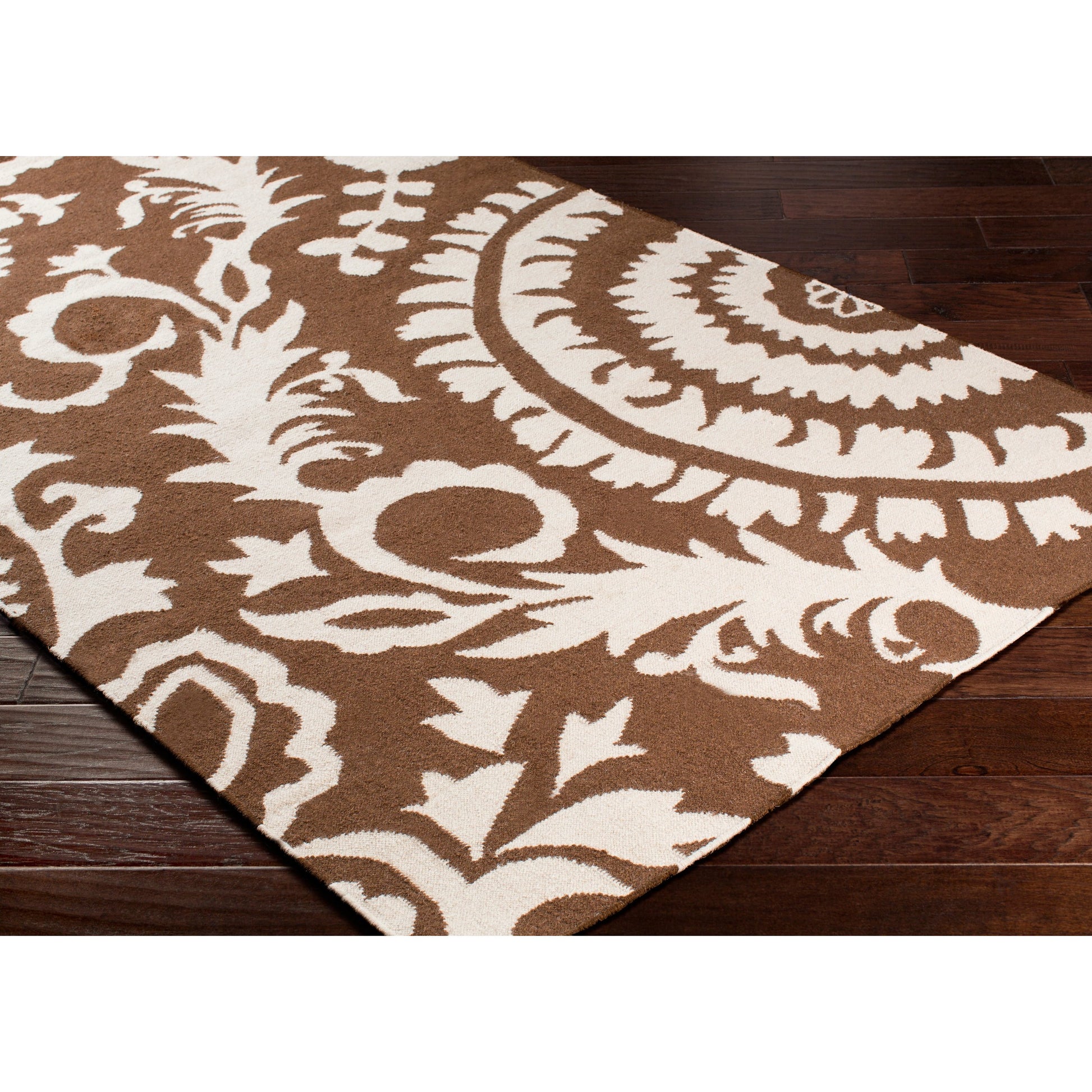 Frontier Rug - 13420 by Surya in brown, white. Made from face: 100% wool in a unique style.