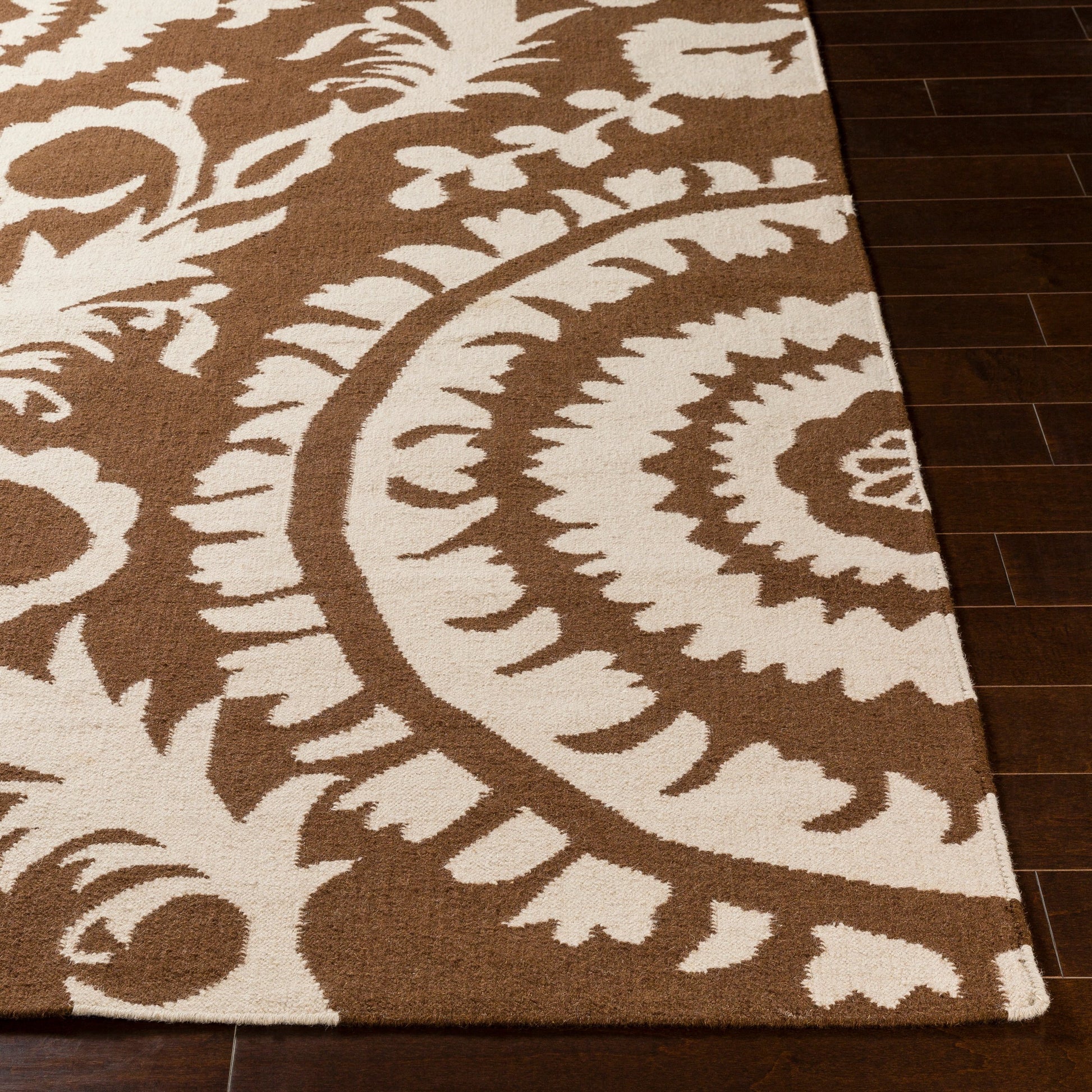 Frontier Rug - 13420 by Surya in brown, white. Made from face: 100% wool in a unique style.