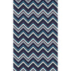 Ink Blue, Medium Gray, Blue, Teal, Mauve, Beige / 2'6" x 8'