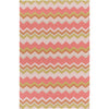 Coral, Gold, Light Gray, Mauve, Tan / 2' x 3'