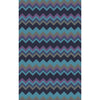 Mauve, Navy, Sky Blue, Slate, Teal / 2' x 3'