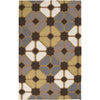 Charcoal, Mustard, Gray, Light Beige, Dark Brown, Brown / 2' x 3'
