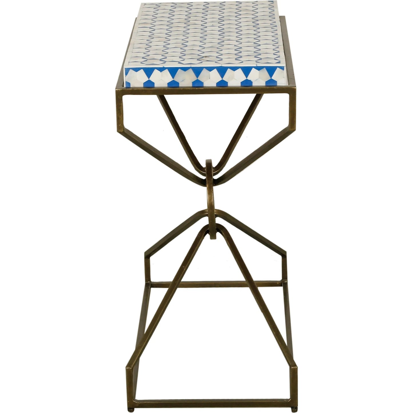 002 SI-2242735 | Additional Silo | Alexandria 24" Side Table by World Interiors in multi-color and natural. Made from bone, horn, metal in a eclectic & global style.