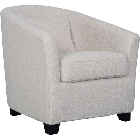 Carmen Club Chair by LH Imports in boucle cream. Made from unique in a unique style.