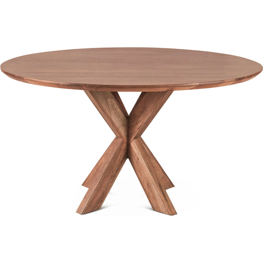 Stockholm 54" Round Dining Table by World Interiors in weathered acacia. Made from unique in a unique style.