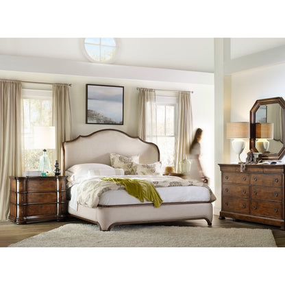 Archivist Bachelors Chest by Hooker Furniture in pecan. Made from pecky pecan veneers, felt in a traditional style.