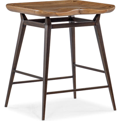 Big Sky Stool by Hooker Furniture in vintage natural. Made from wood, metal in a modern style.