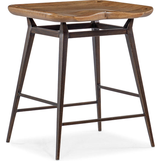 Big Sky Stool by Hooker Furniture in vintage natural. Made from wood, metal in a modern style.