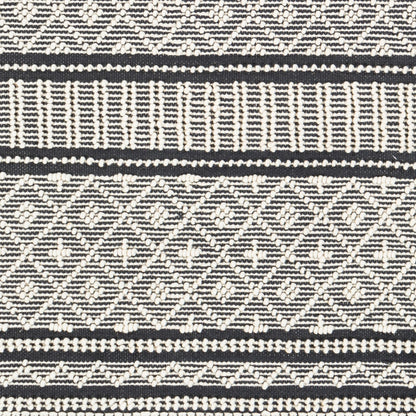 Farmhouse Tassels FTS-2300 Rug by Livabliss in black, white. Made from 60% wool, 40% cotton in a unique style.