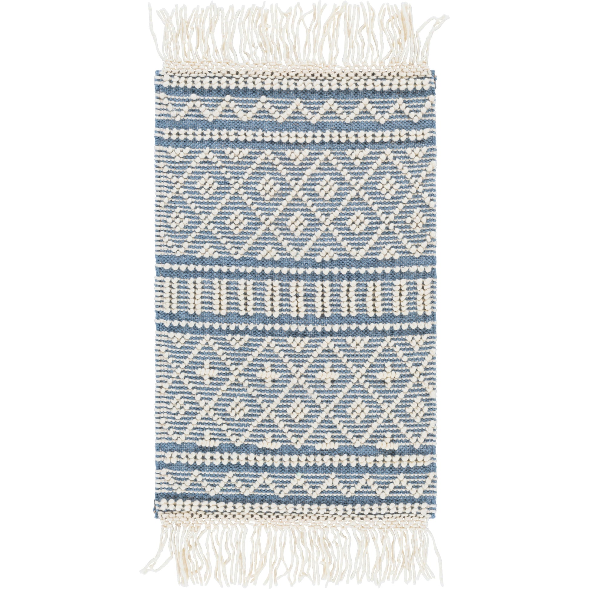 Farmhouse Tassels FTS-2300 Rug by Livabliss in black, white. Made from 60% wool, 40% cotton in a unique style.