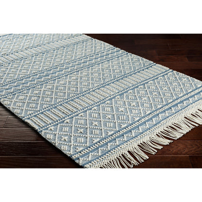 Farmhouse Tassels FTS-2300 Rug by Livabliss in black, white. Made from 60% wool, 40% cotton in a unique style.
