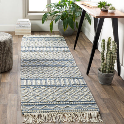 Farmhouse Tassels FTS-2300 Rug by Livabliss in black, white. Made from 60% wool, 40% cotton in a unique style.