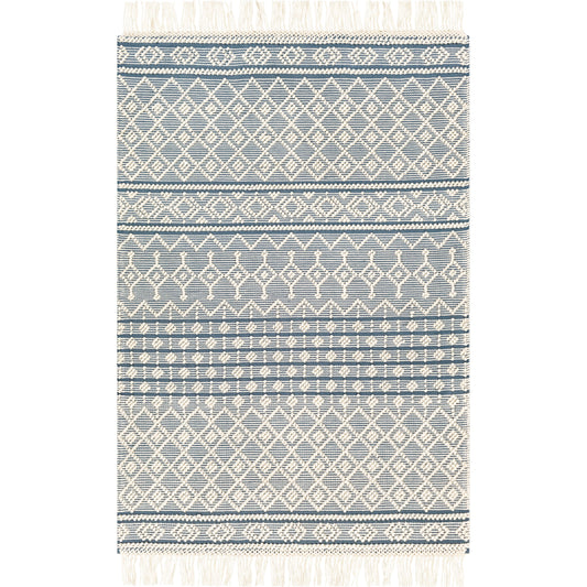 Farmhouse Tassels Rug - 23871 by Livabliss. Made from 60% wool, 40% cotton in a unique style.