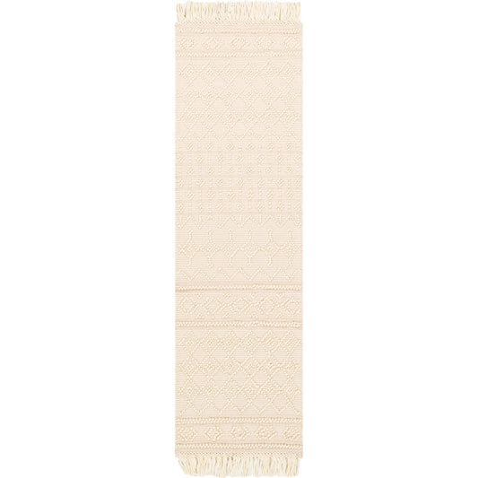 Farmhouse Tassels Rug - 23871 by Livabliss. Made from 60% wool, 40% cotton in a unique style.
