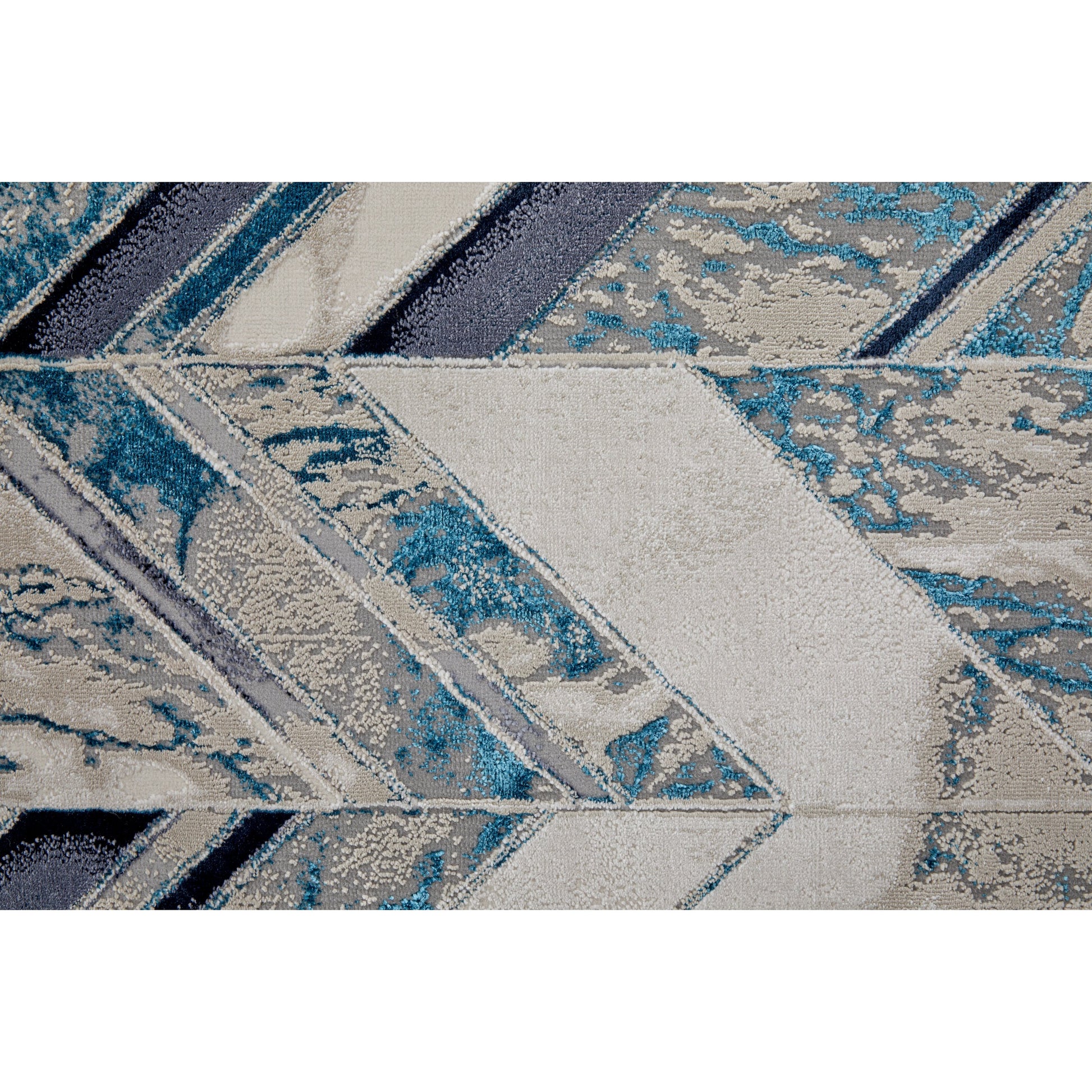 Indio Herringbone Rug - 39H1F by Feizy in ivory, blue, gray. Made from unique in a unique style.