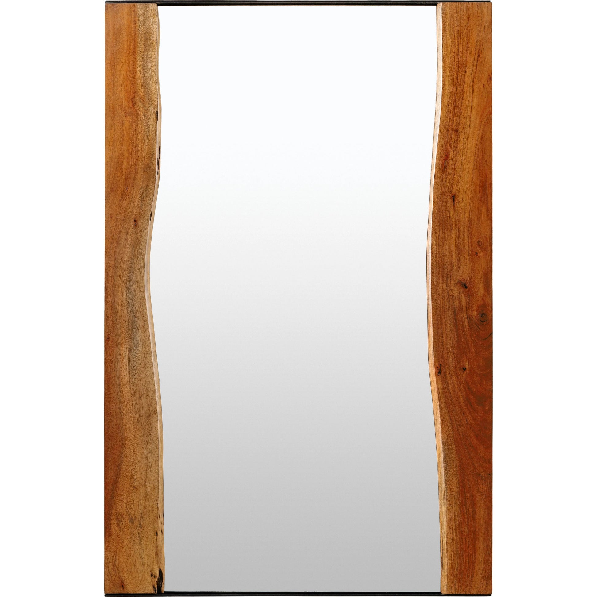Fujian Accent Mirror - 539248 by Surya in brown and hand finished. Made from acacia in a modern style.