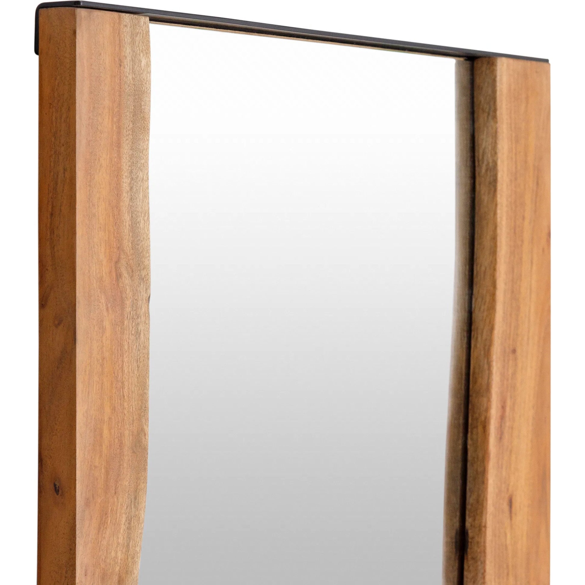 Fujian Accent Mirror - 539248 by Surya in frame: brown and hand finished. Made from acacia in a modern style.