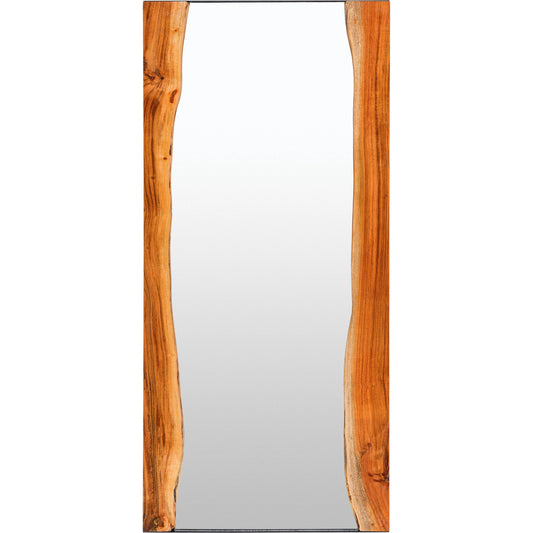 Fujian Accent Mirror - 539248 by Surya in brown and hand finished. Made from acacia in a modern style.