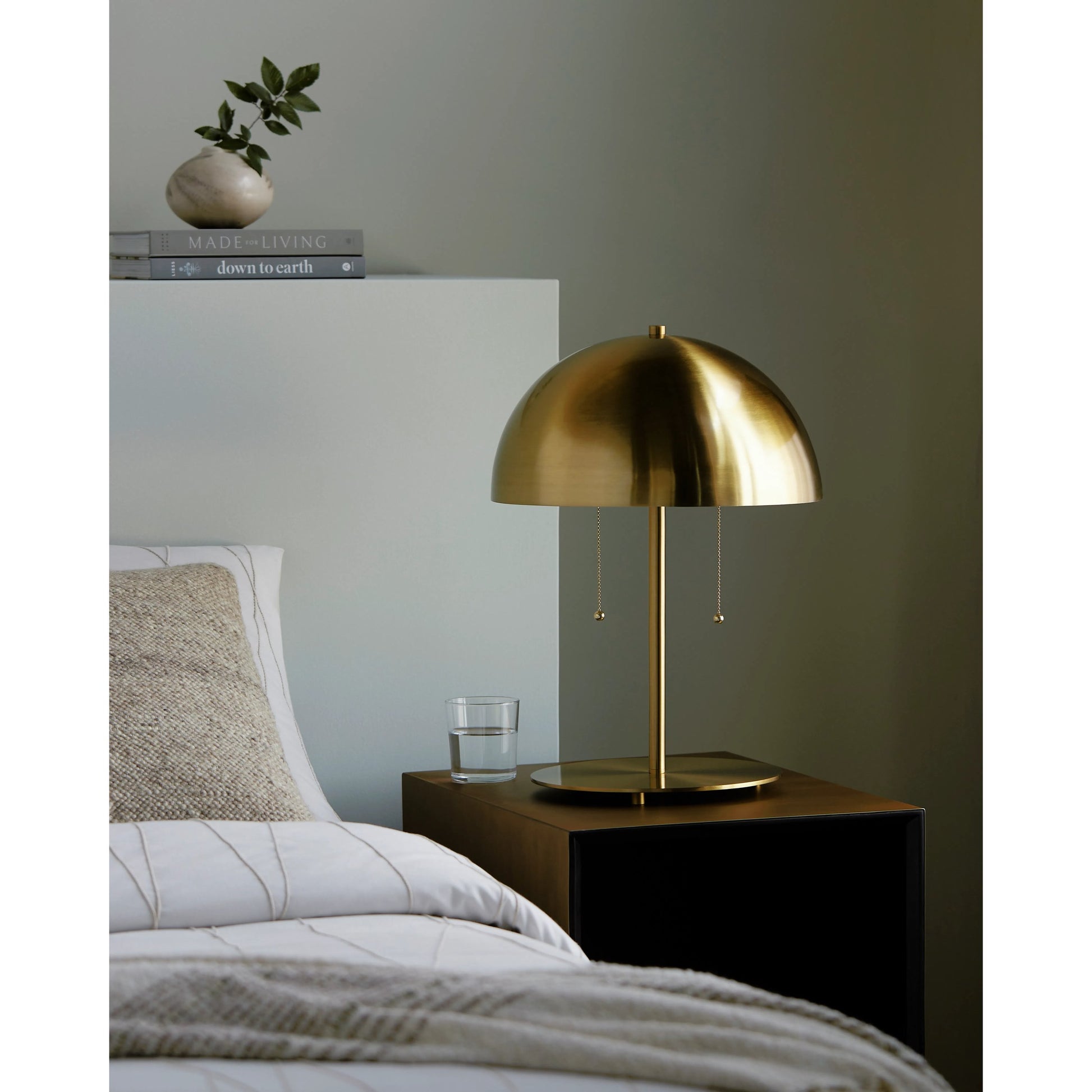 Fungiaire Table Lamp - 524559 by Surya in metallic brass, translucent, metallic gold and plated. Made from metal in a modern style.