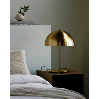 Fungiaire Table Lamp - 524559 by Surya in metallic brass, translucent, metallic gold and plated. Made from metal in a modern style.