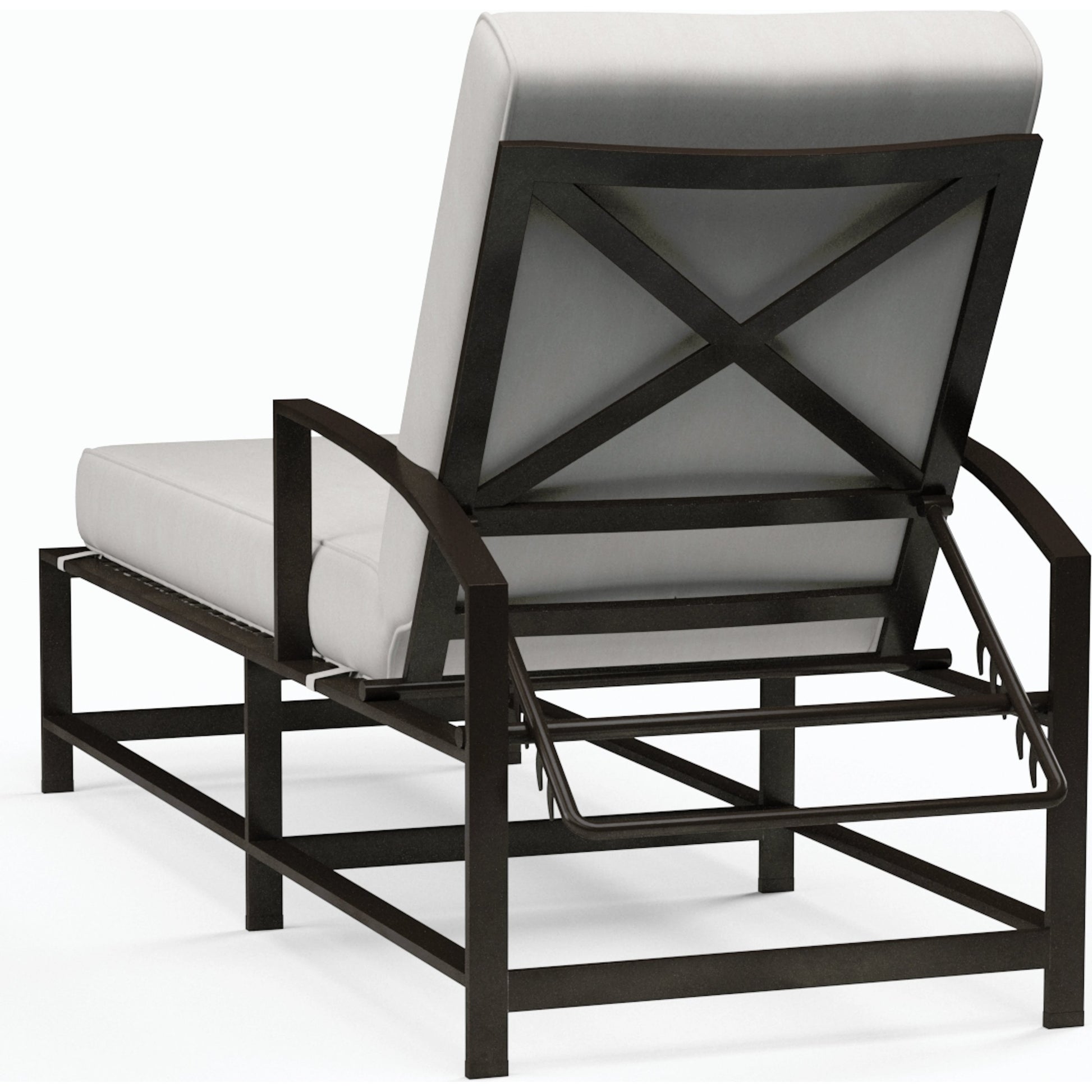 La Outdoor Jolla Double Chaise by Sunset West in espresso. Made from aluminum in a modern style.