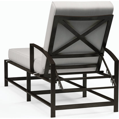 La Outdoor Jolla Double Chaise by Sunset West in espresso. Made from aluminum in a modern style.